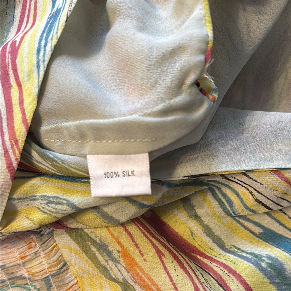 Chetta B Silk V-Neck Flutter Sleeve Sundress - Picture 6 of 9